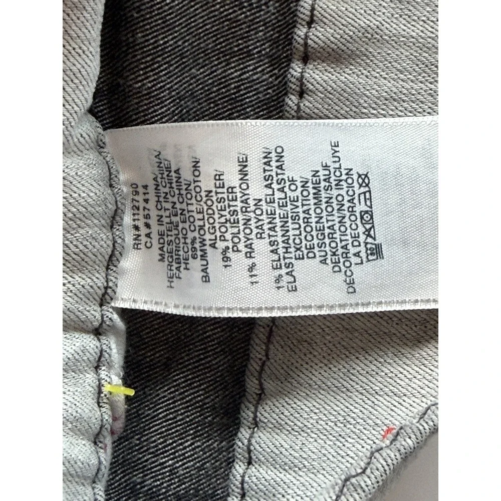 True Religion Ricky Straight Jeans M 30/31 Gray Contrast Stitch U2K Distressed